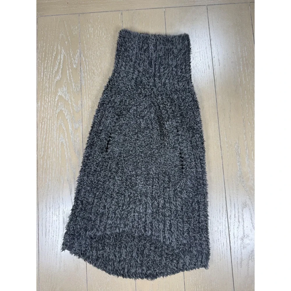 Barefoot Dreams Pet Sweater Large Carbon‎ Gray CozyChic Fuzzy Knit Dog Vest